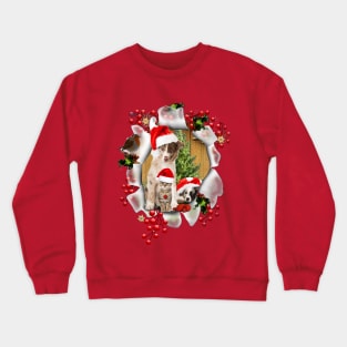 Celebrating Christmas with pet-lovers Crewneck Sweatshirt